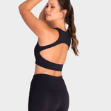 Bra Para Mujer Deportivo Crop Aura Negro Bsoul