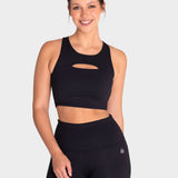 Bra Para Mujer Deportivo Crop Aura Negro Bsoul