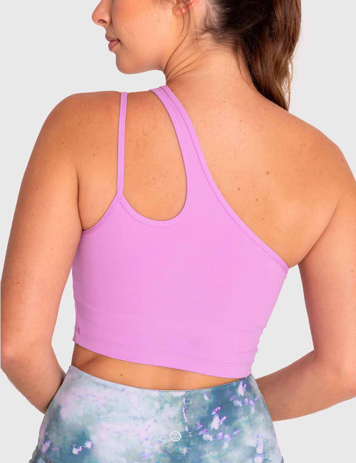 Bra Para Mujer Deportivo One Shoulder Crop Morado Bsoul