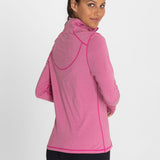 Polo Manga Larga Para Mujer  Half Zip Rosado Bsoul