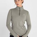 Polo Manga Larga Para Mujer  Half Zip Verde Bsoul