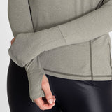Polo Manga Larga Para Mujer  Half Zip Verde Bsoul