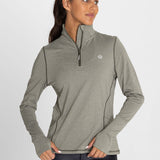 Polo Manga Larga Para Mujer  Half Zip Verde Bsoul