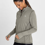 Polo Manga Larga Para Mujer  Half Zip Verde Bsoul